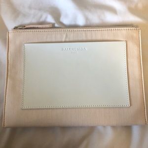 Balenciaga pink cosmetic pouch